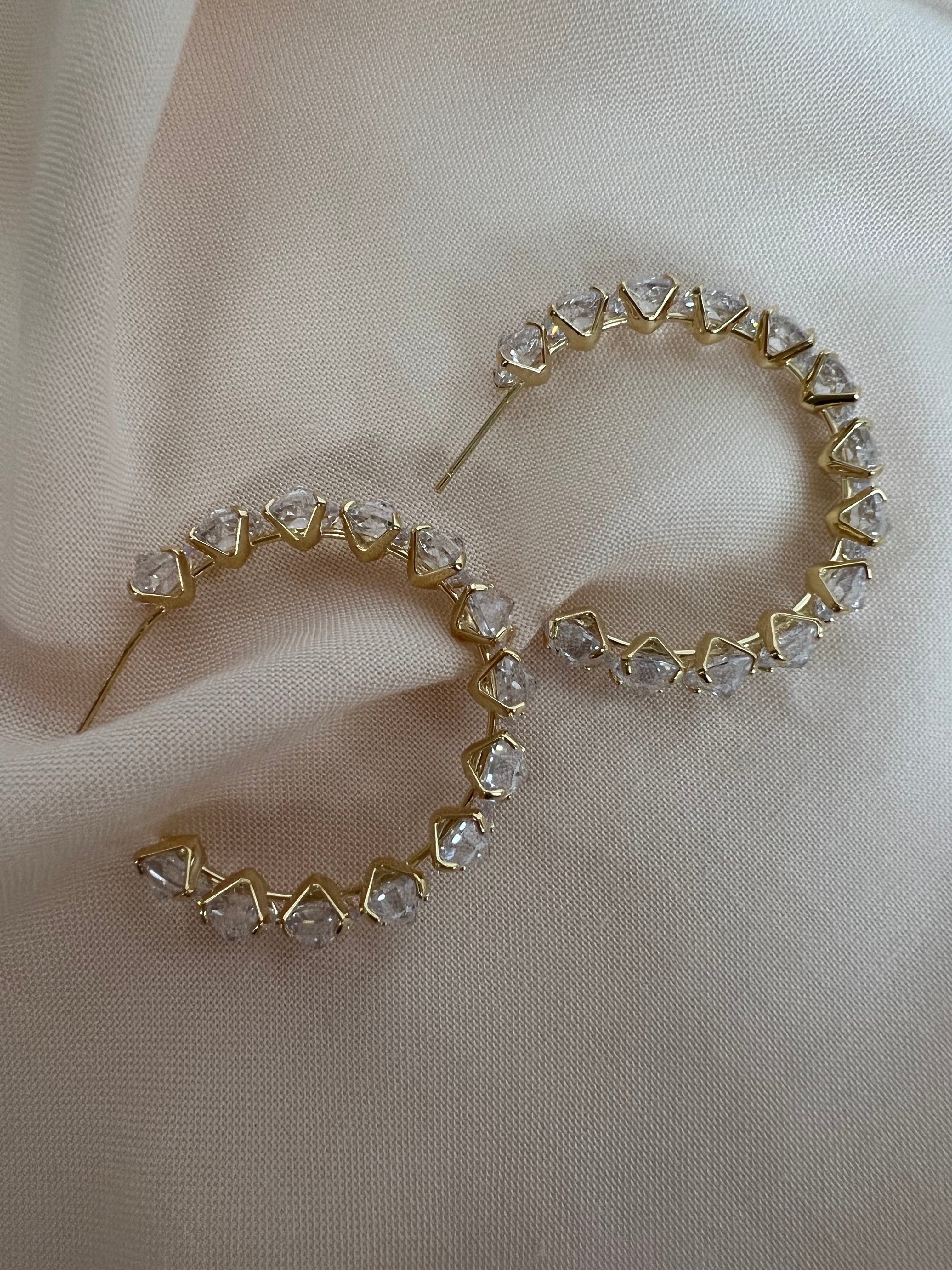 Hoops with CZ Stones