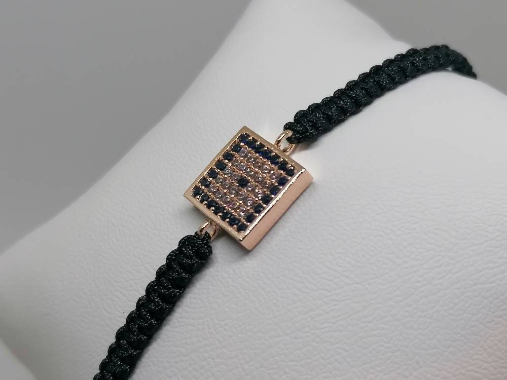 Square Evil Eye Nazar Macrame Bracelet