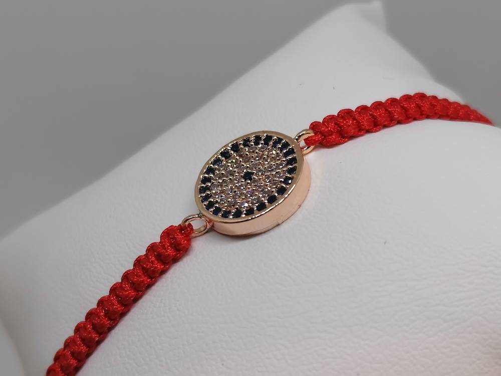 Thick Evil Eye Nazar Macrame Adjustable Bracelet