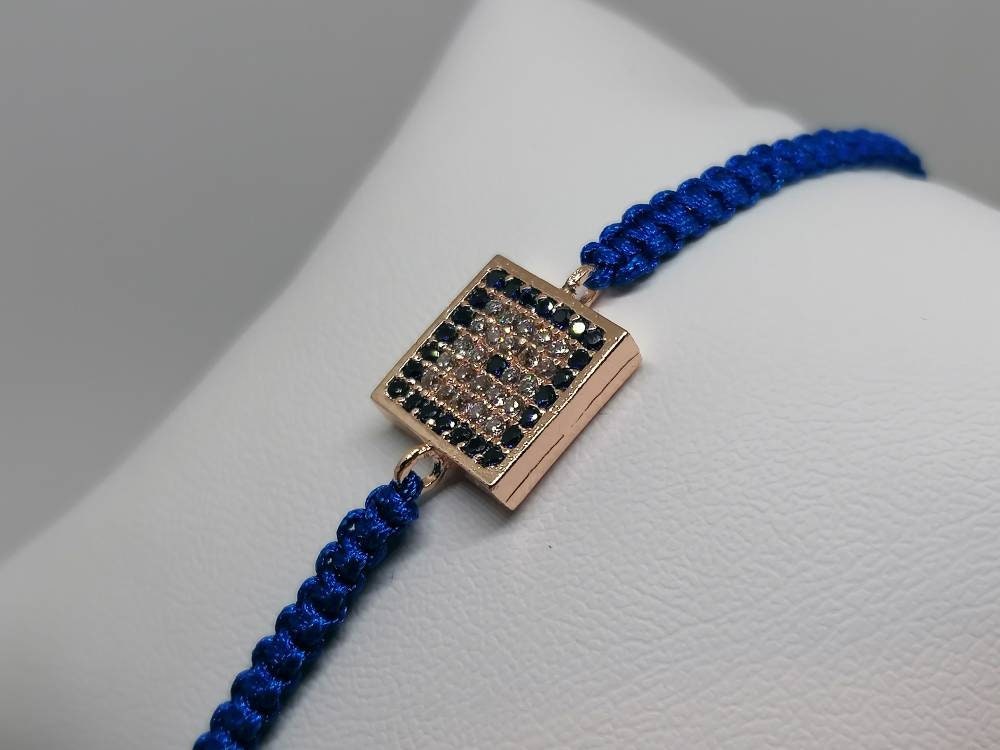 Square Evil Eye Nazar Macrame Bracelet