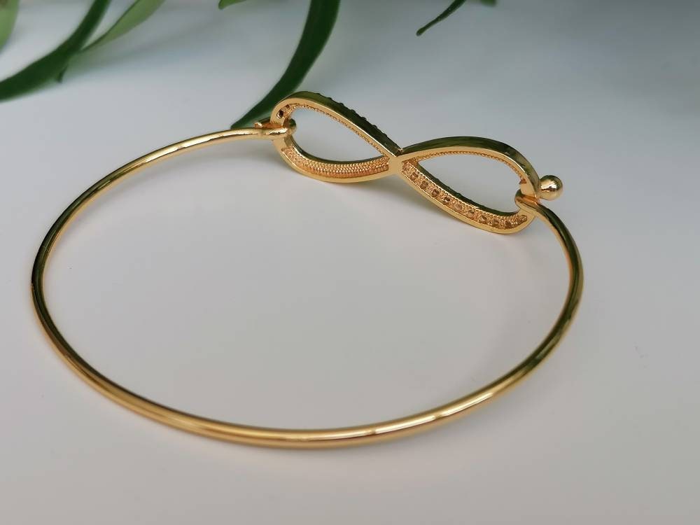 Infinity Bangle with Cubic Zirconia Stones