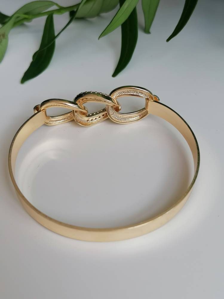 Chunky Chain Bangle Gold Plated
