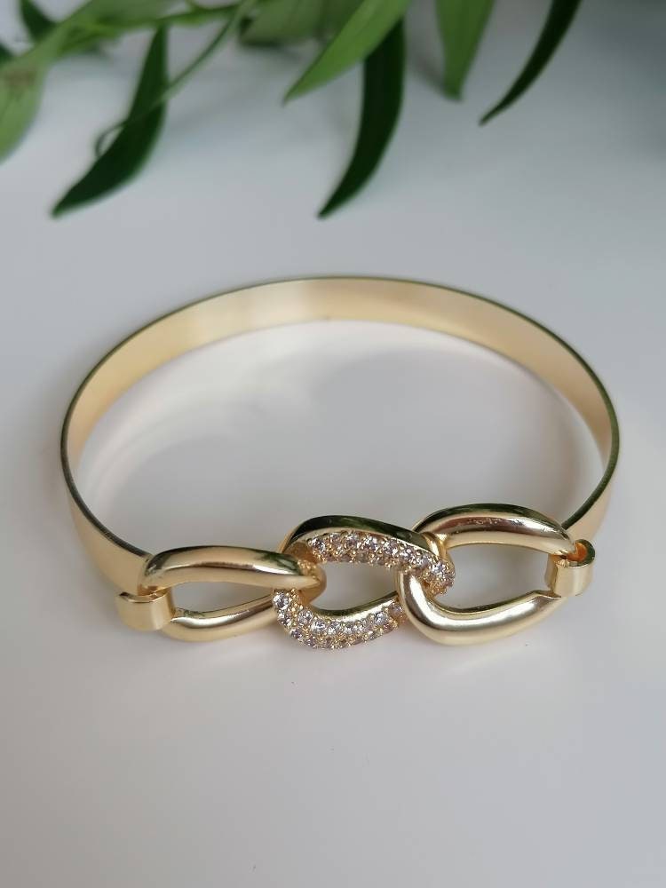 Chunky Chain Bangle Gold Plated
