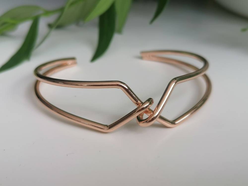 Rose Gold Twist Cuff Bangle
