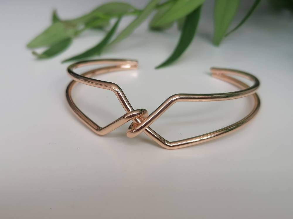 Rose Gold Twist Cuff Bangle