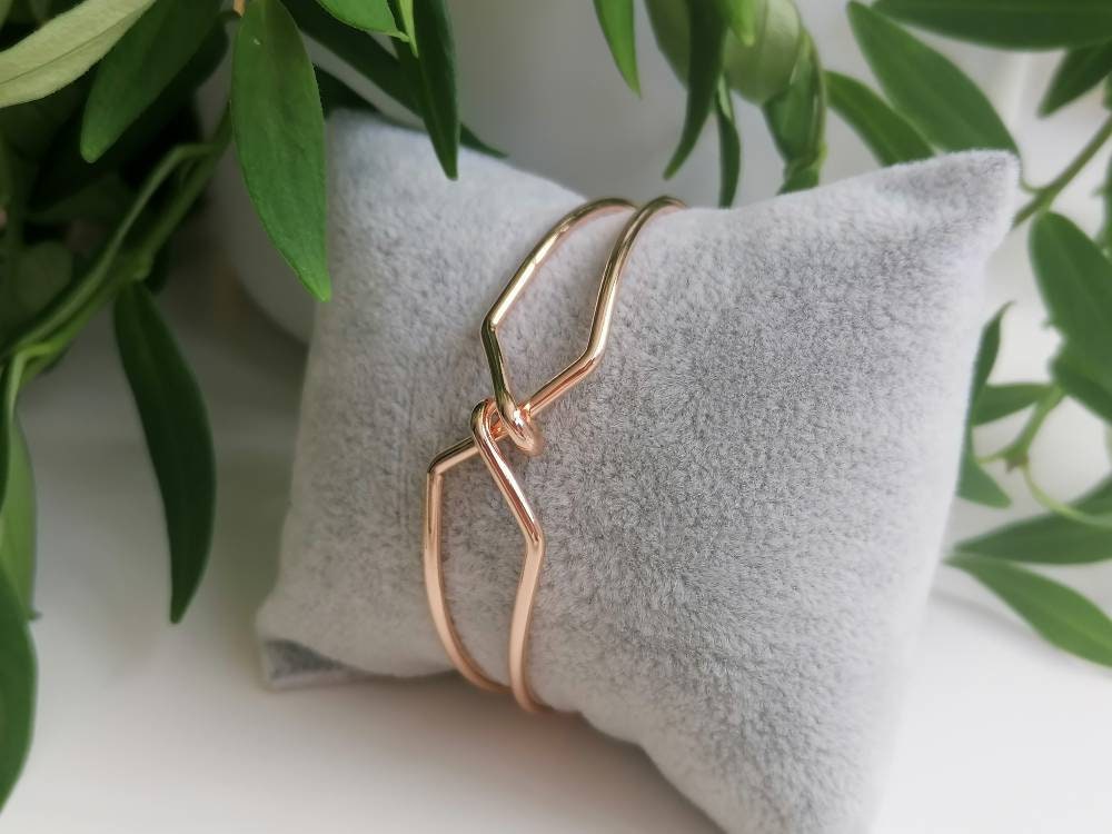 Rose Gold Twist Cuff Bangle
