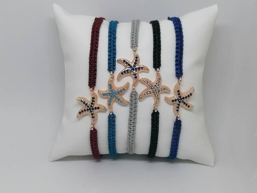 Starfish Macrame Bracelet