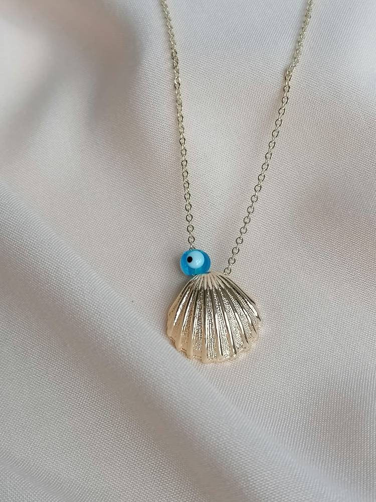 Shell & Evil Eye Necklace