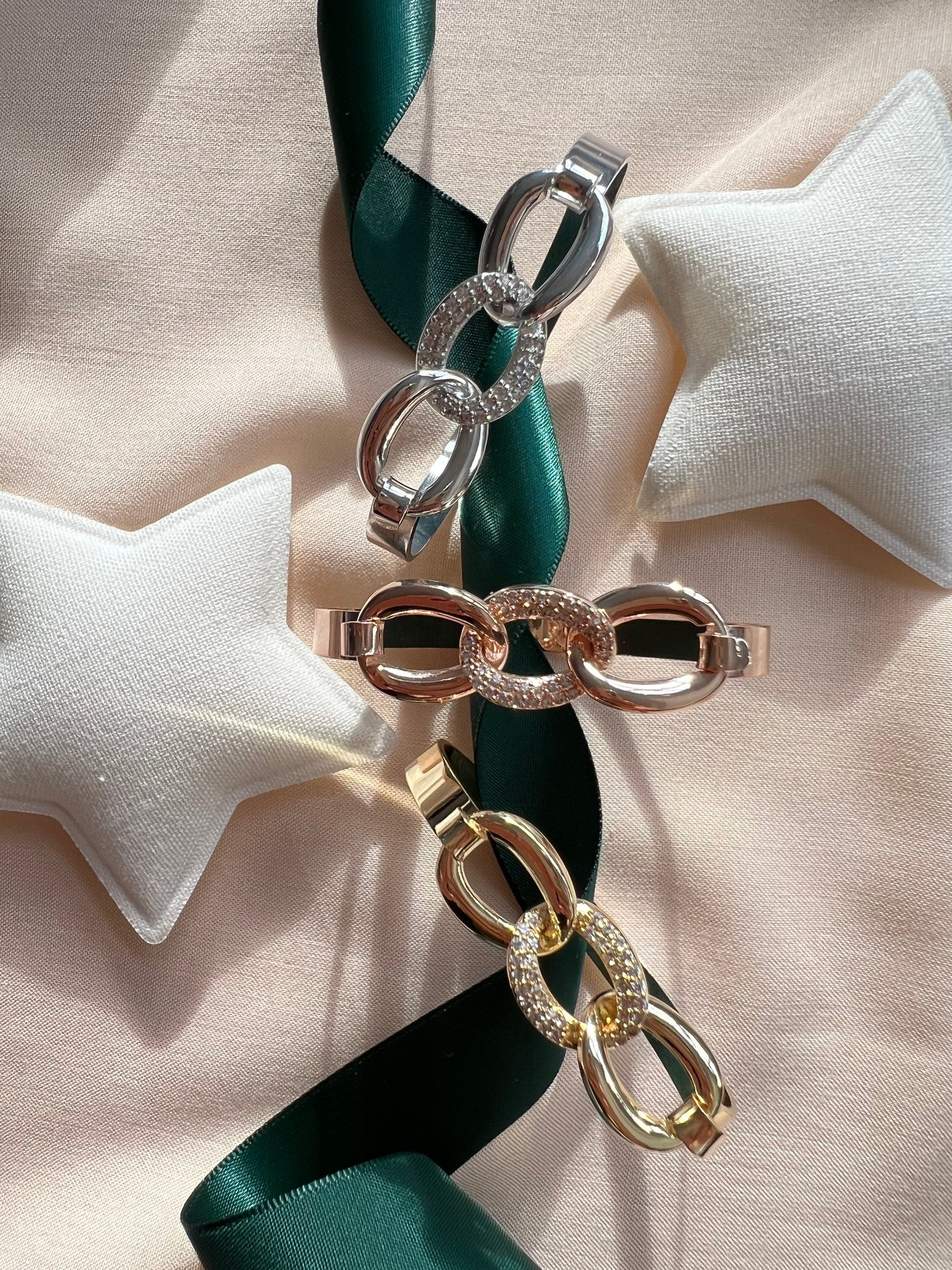 Chunky Chain Bangle Gold Plated