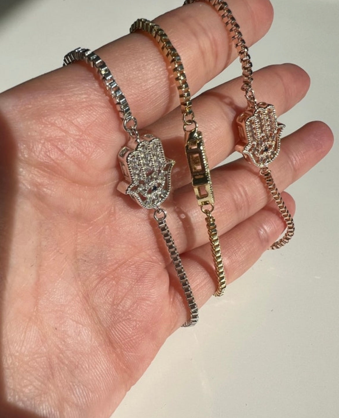 Hamsa Hand Slider Bracelet